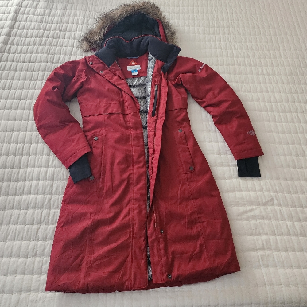 Women's Red Columbia Parka Jacket